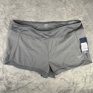 REEBOK Shorts Women's XXL Slim Short Power Vector QuietShade‎ Gray Lined New $45